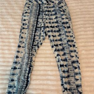 Billabong Blue and White Tie Dye pants
